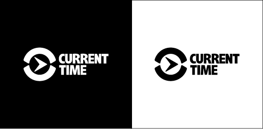 CurrentTime - English Brandmark (black & white)